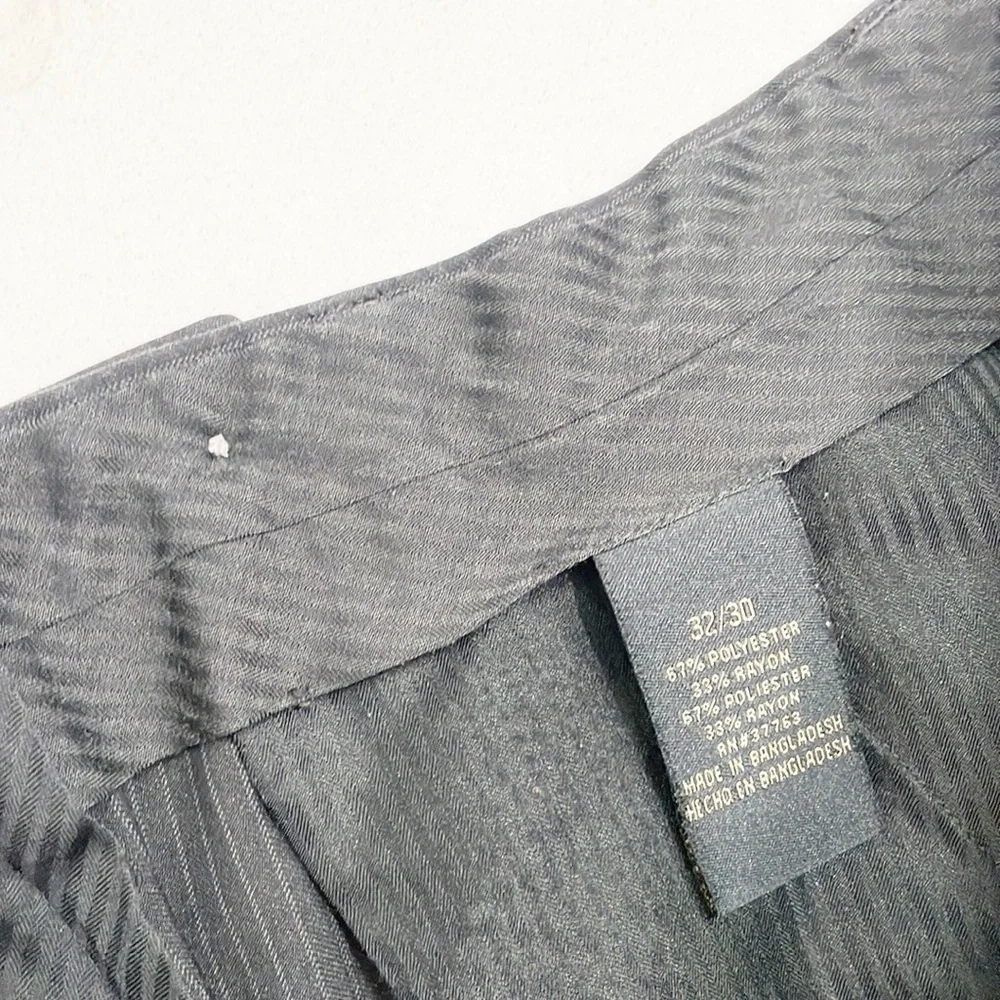 Black pinstripe pants
